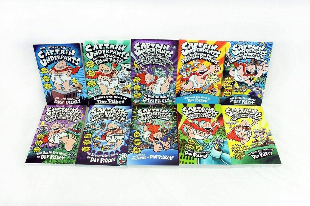 Captain Underpants 10 book Collection