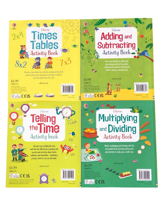 Usborne Maths Activity Collection 4 Books Set