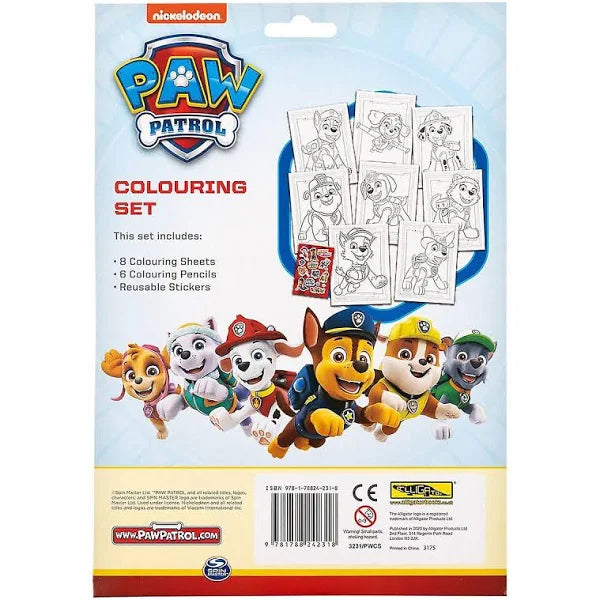 Paw Patrol Colouring Set