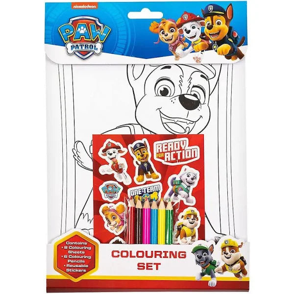 Paw Patrol Colouring Set