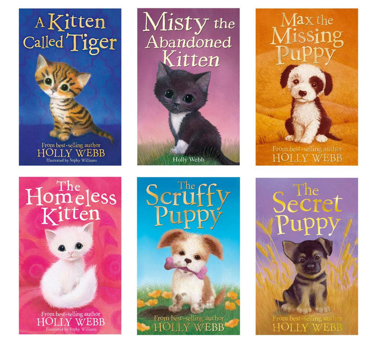 DAMAGED Holly Webb Animal Stories kitten & Puppy 6 Book Collection Set DAMAGED
