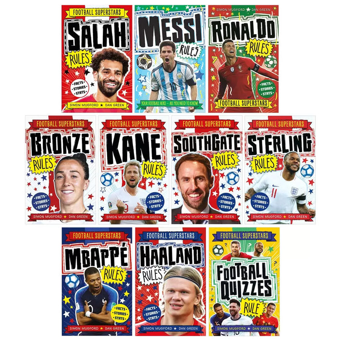 Football Superstars 10 Book Collection Set By Simon Mugford