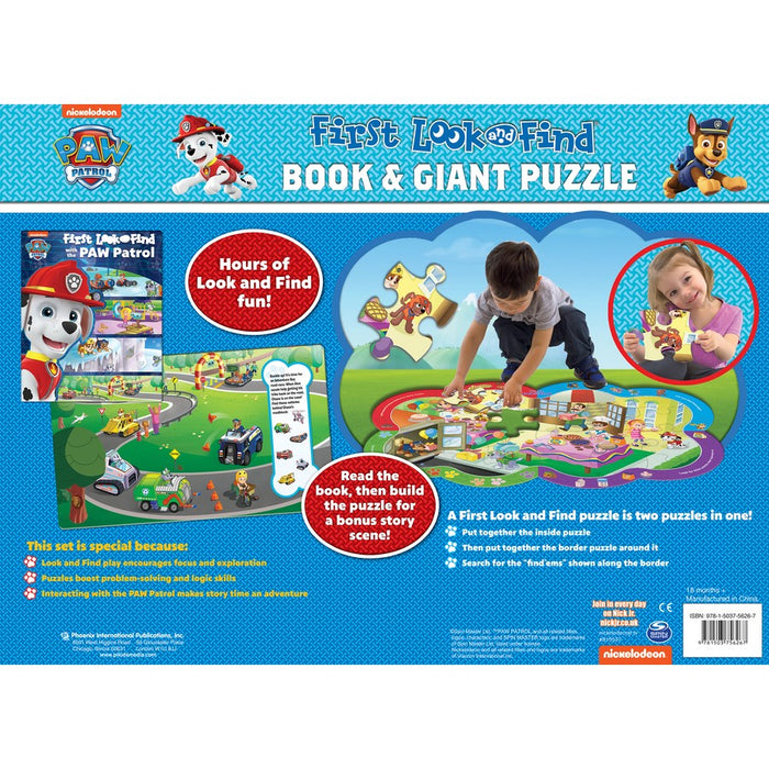Paw Patrol First Look and Find Book and Giant Puzzle
