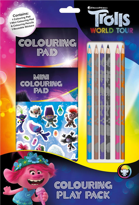 Trolls World Tour Colouring Play Pack