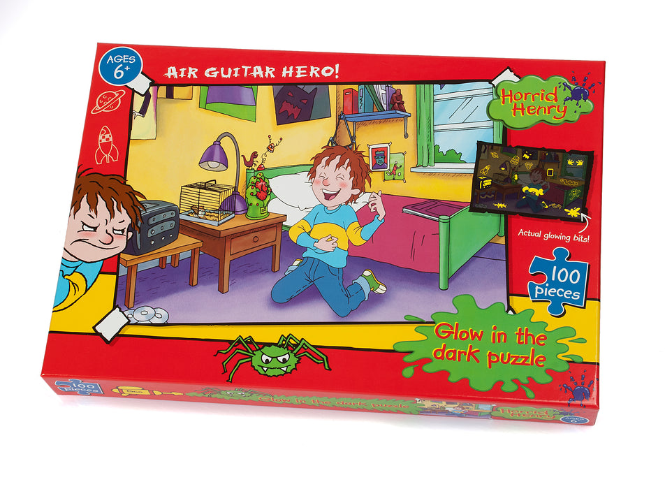 Horrid Henry Glow in the Dark Air Guitar 100 piece Puzzle