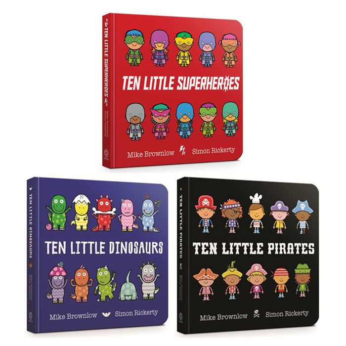 Ten Little Adventures 3 Board Book Collection Set By Mark Brownlow