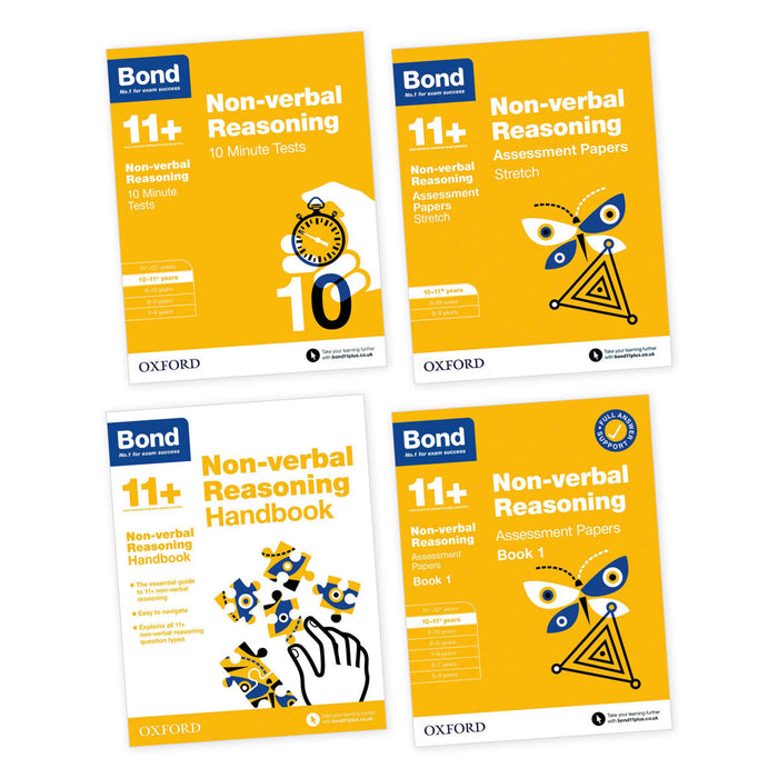 Bond 11+ Non-verbal Reasoning 4 Book Skills Pack, Ages 10-11+ years