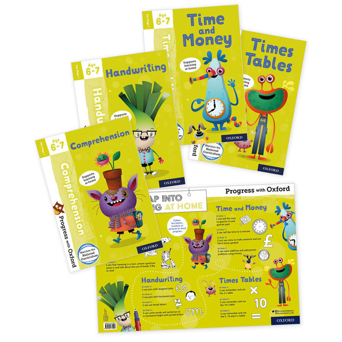 Progress with Oxford 4 Book Set and Poster, Ages 6-7