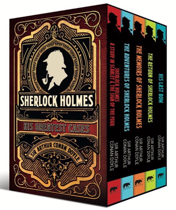 Sherlock Holmes: His Greatest Cases 5 Books Mystery Box Set Collection By Sir Arthur Conan Doyle