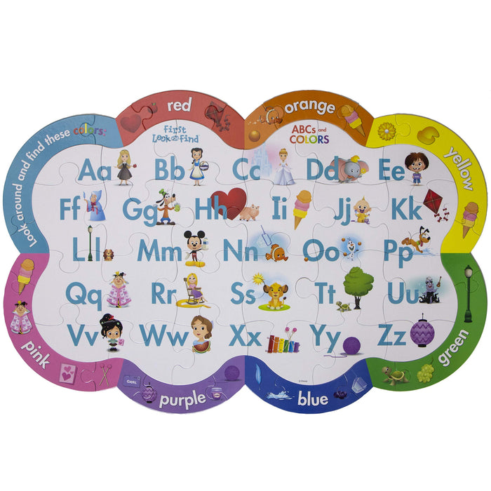 Disney Baby Mickey Mouse, Minnie, Princess, and More! First Look and Find Book and Giant Puzzle