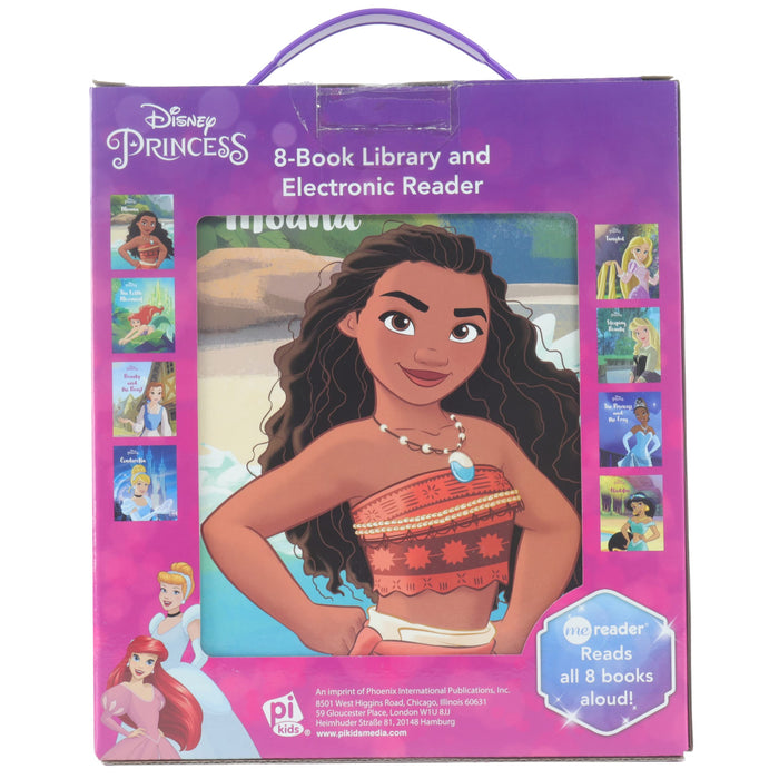 Disney Princess Moana, Cinderella, Rapunzel, and More! Electronic Me Reader Jr and 8 Look and Find Sound Book Library