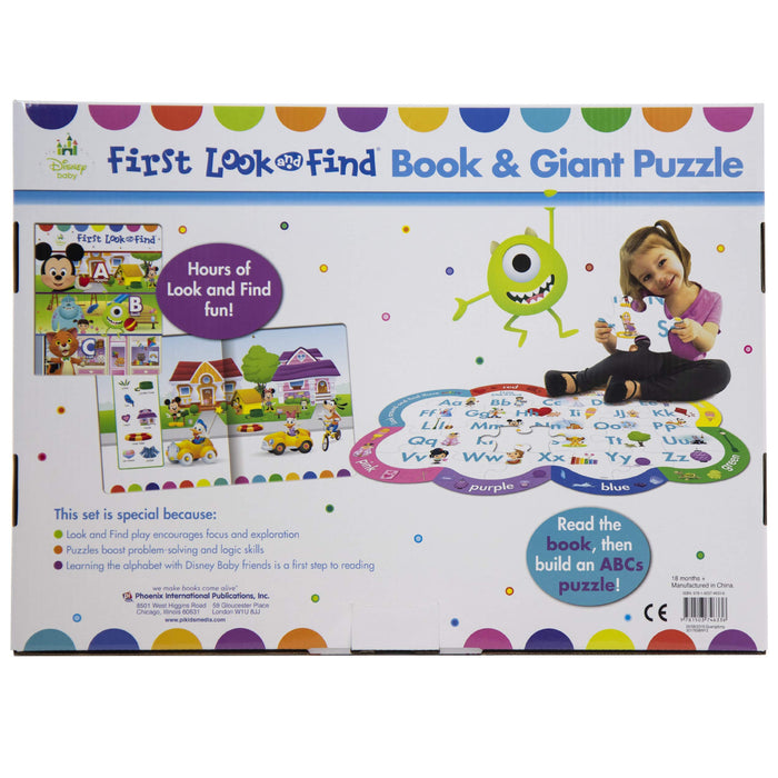 Disney Baby Mickey Mouse, Minnie, Princess, and More! First Look and Find Book and Giant Puzzle