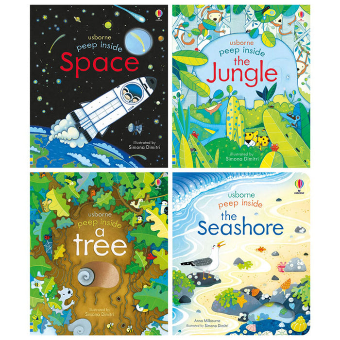 Usborne Peep Inside 4 Book Collection Set