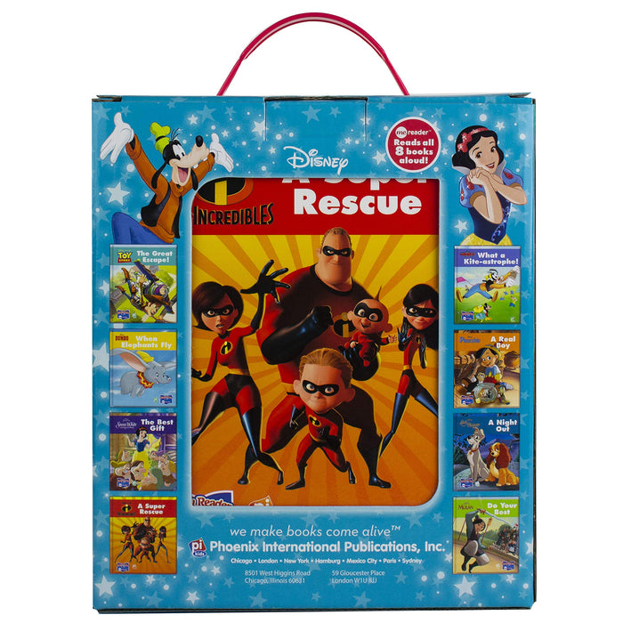 Disney Adventures Mickey Mouse, Toy Story and More! Electronic Me Reader Jr and 8 Look and Find Sound Book Library