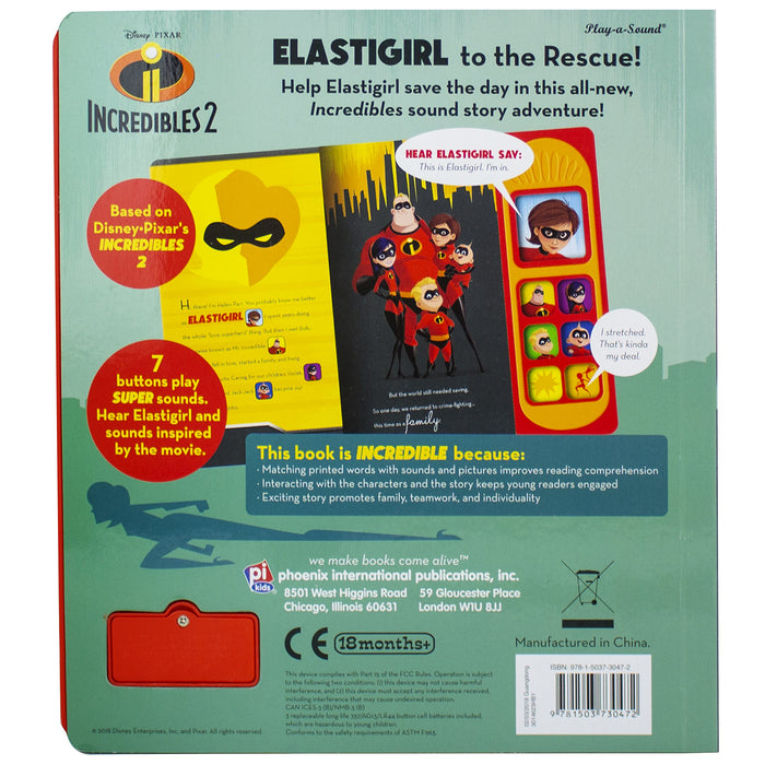 Elastic Girl To The Rescue! Incredibles 2 Sound Book
