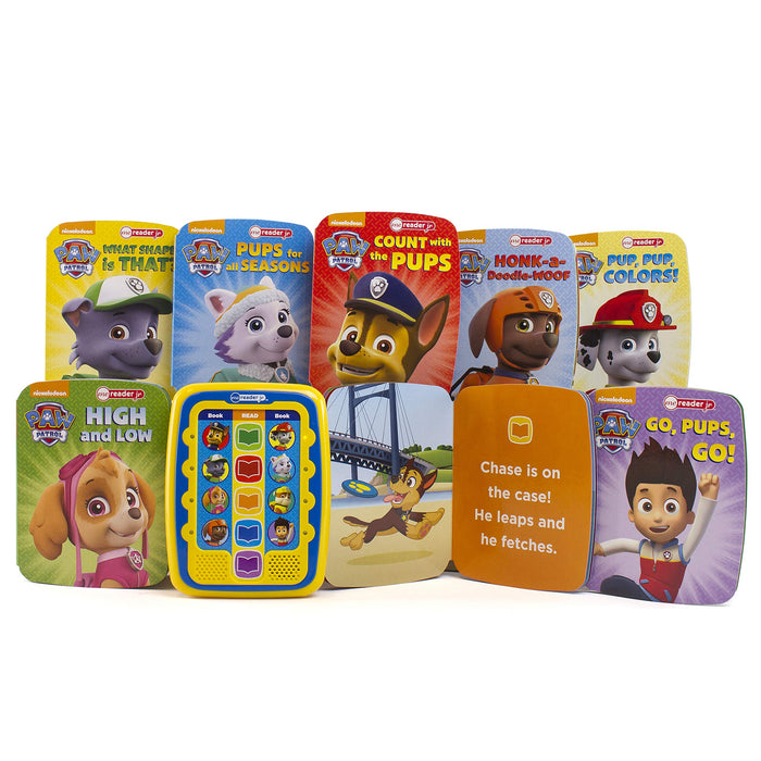 PAW Patrol Electronic Me Reader Jr and 8 Look and Find Sound Book Library