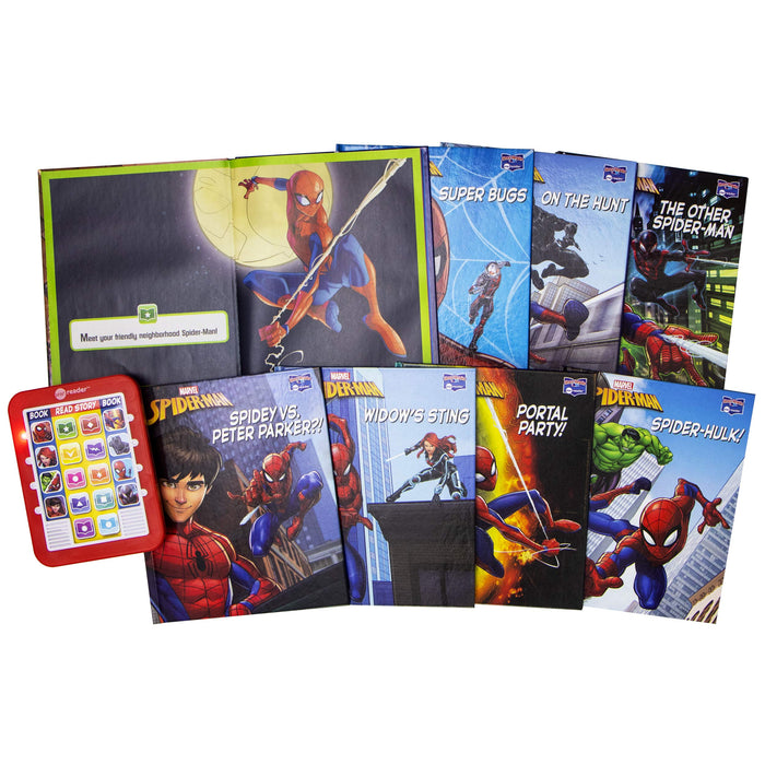 Marvel Spider-Man Electronic Me Reader Jr and 8 Look and Find Sound Book Library