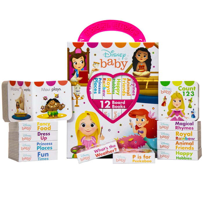 My First Library Disney Baby Princess 12 Board Books Box Set By Disney