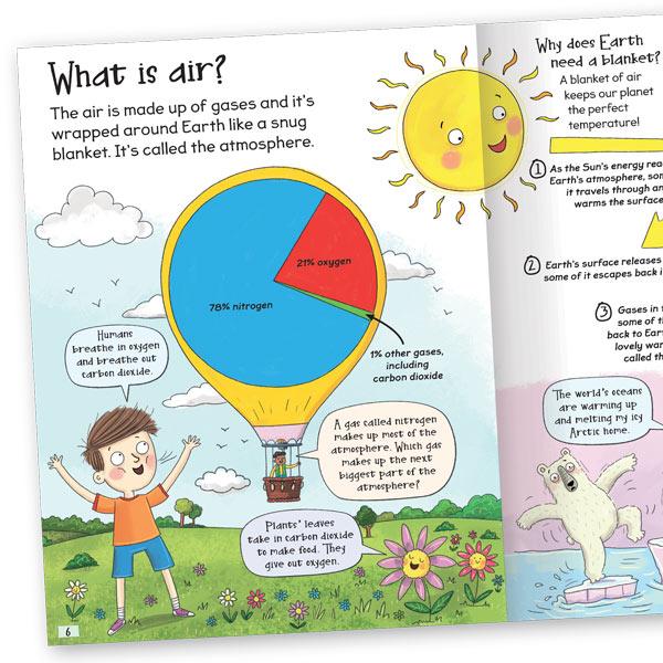 Miles Kelly Curious Questions & Answers About Saving The Earth Hardback Book