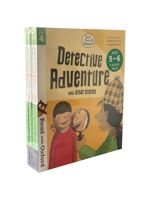 Read with Oxford Stage 4: Biff, Chip and Kipper 4 Fun Story Books Collection Set