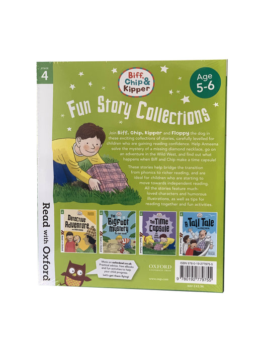 Read with Oxford Stage 4: Biff, Chip and Kipper 4 Fun Story Books Collection Set