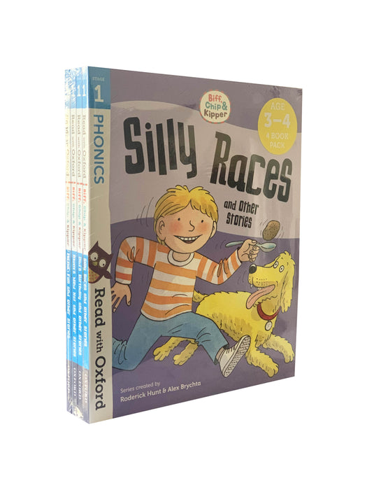 Read with Oxford Stage 1: Biff, Chip and Kipper 4 Phonics Book Collection Set