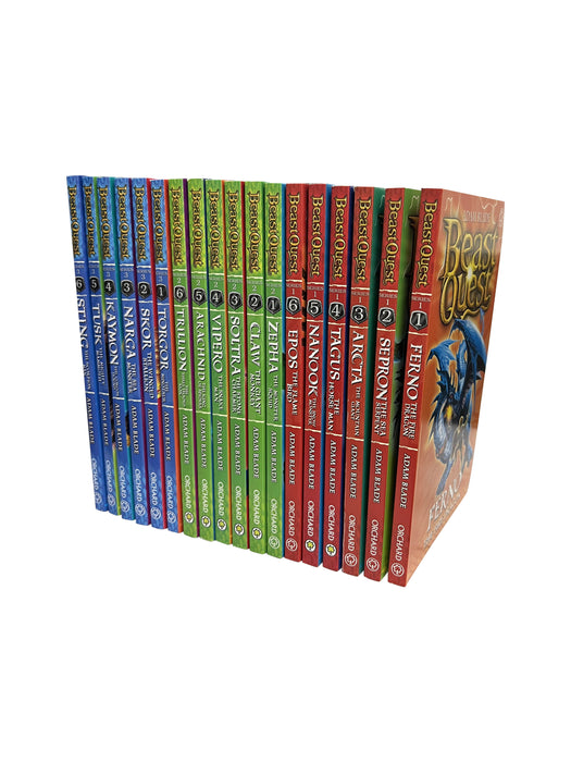 Beast Quest Series 1-3: 18 Books Collection Set  By Adam Blade