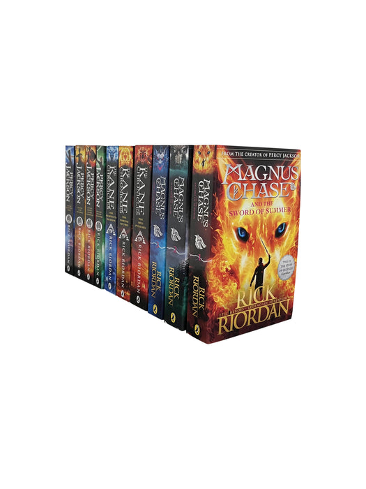 Rick Riordan 10 Book Collection Set: Kane Chronicles, Magnus Chase & Percy Jackson