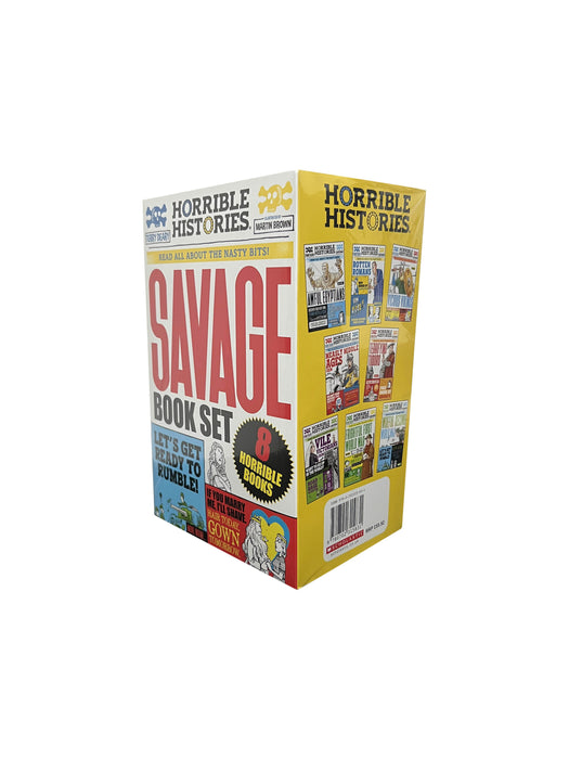 Horrible Histories Savage 8 Book Collection Set By Terry Deary