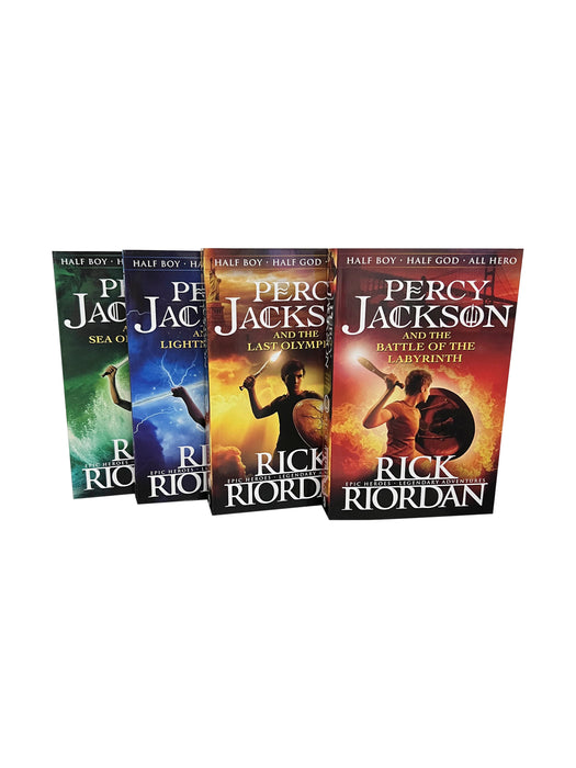Percy Jackson 4 Book Collection Set By Rick Riordan