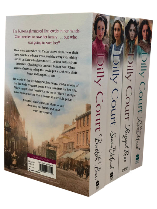 Dilly Court 4 Book Collection Set - Ragged Rose, River Maid, Button Box, Swan Maid