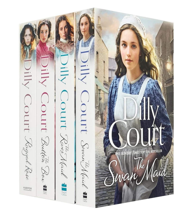 Dilly Court 4 Book Collection Set - Ragged Rose, River Maid, Button Box, Swan Maid