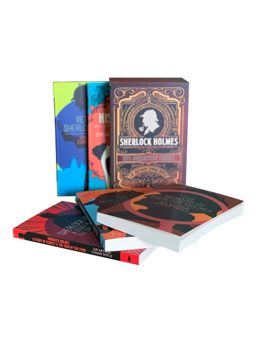 Sherlock Holmes: His Greatest Cases 5 Books Mystery Box Set Collection By Sir Arthur Conan Doyle