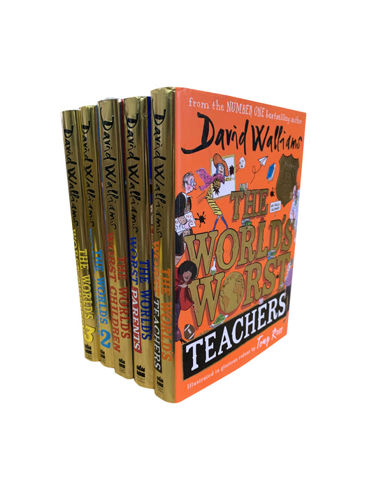 David Walliams: The World’s Worst Children, Parents & Teachers 5 Book Collection Set