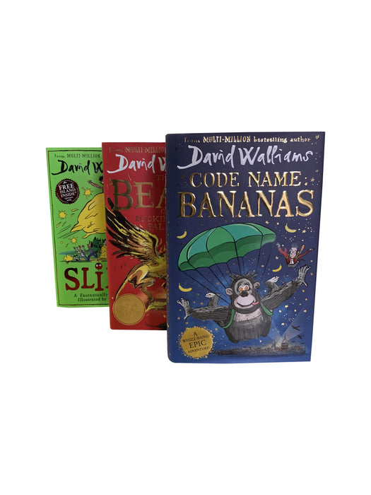 David Walliams: 3 Book Collection Set Slime, Code Name Bananas, The Beast... Hardcover