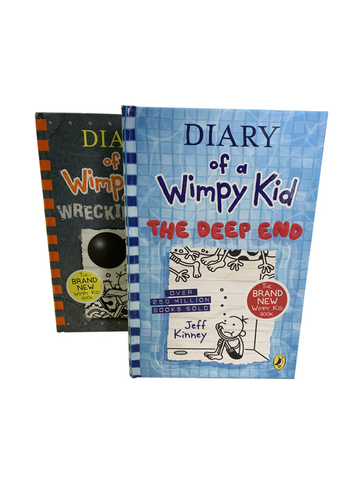Diary of a Wimpy Kid 2 Book Set Wrecking Ball & The Deep End, Hardcover