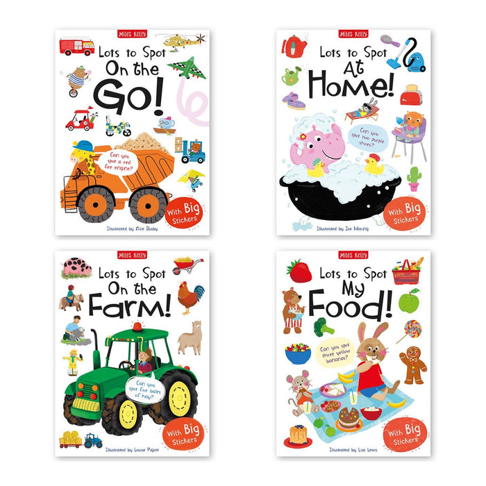 Early Learning Lots to Spot Stickers 4 Books Collection