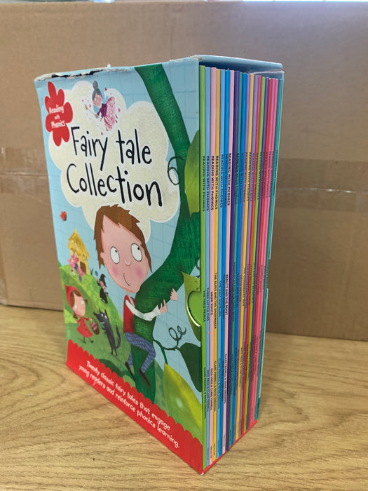 DAMAGED Reading with Phonics Fairy Tale Collection 20 Books Box Set By Clare Fennell DAMAGED
