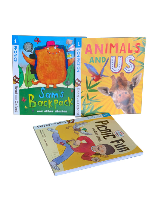 Read with Oxford Stage 1 Biff Chip Kipper 3 Book Reading Pack