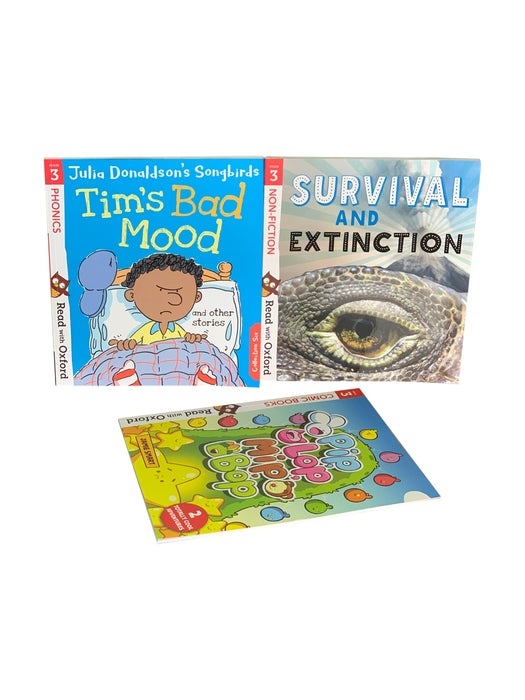 Read with Oxford Stage 3 Biff Chip Kipper 3 Book Reading Pack