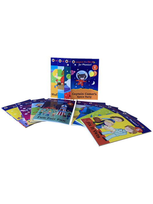 Early Learning Ladybird I'm Ready for Phonics Level 1-12 12 Book Collection Set
