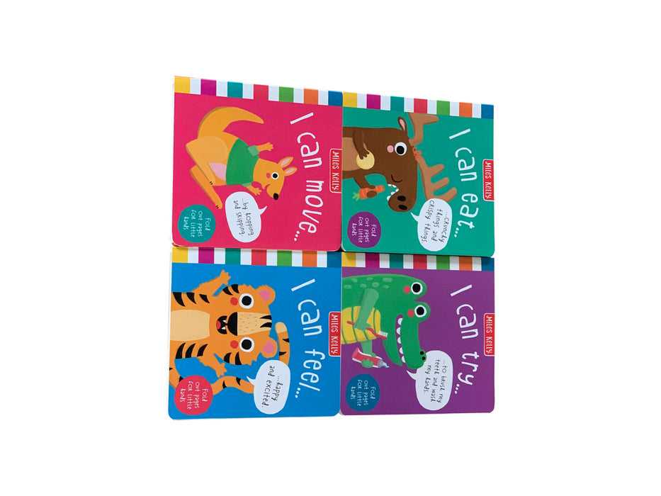 Early Learning EYFS Miles Kelly I Can... 4 Board Books Collection Set