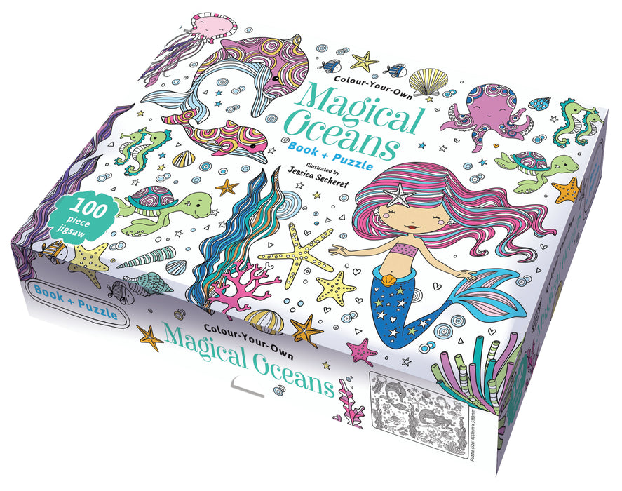 Colour Your Own Magical Oceans Book & Puzzle