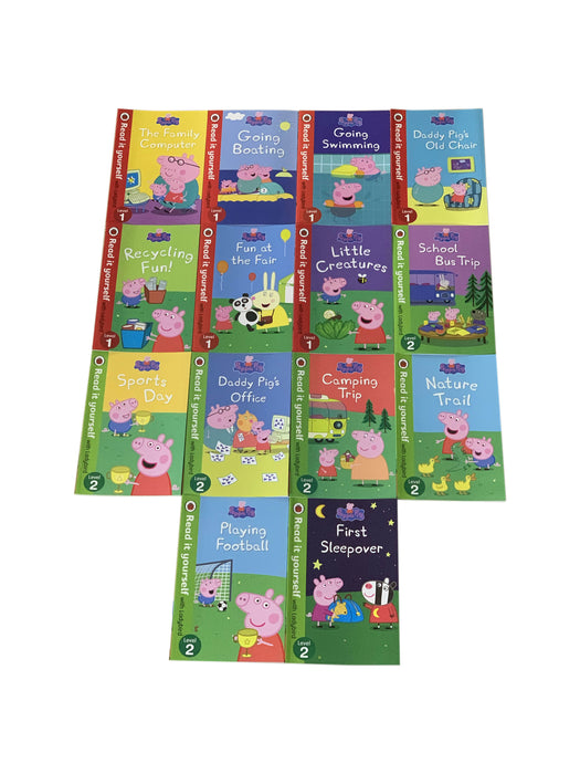 Early Learning Peppa Pig Read It Yourself 14 Books Level 1 & 2 Collection Set