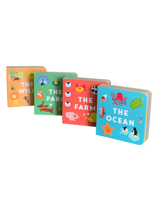 Little Boxes: Animals 4 Board Books Set By Fiona Powers