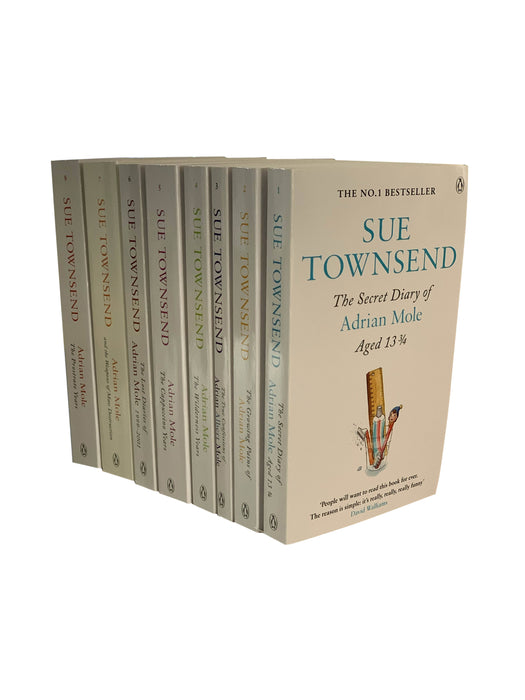 Sue Townsend's Classic Collection Series Adrian Mole 8 Book Set