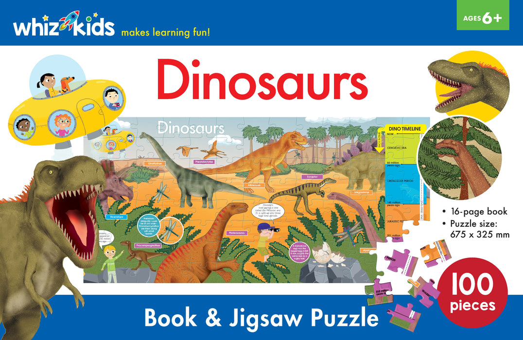 Whiz Kids Dinosaurs Book and Jigsaw Puzzle