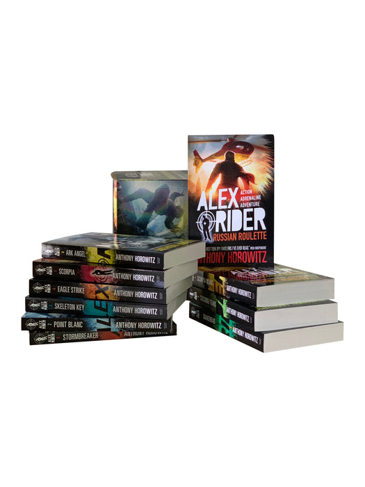 DAMAGED Alex Rider 10 Book Box Set by Anthony Horowitz DAMAGED