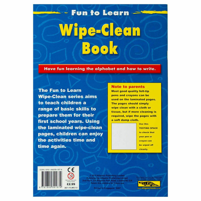 EYFS Fun To Learn Wipe Clean Book Letters & Writing - Kids Educational Books - Books4us
