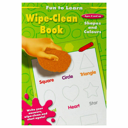 EYFS Fun To Learn Wipe Clean Shapes & Colours - Kids Educational Activity Book - Books4us